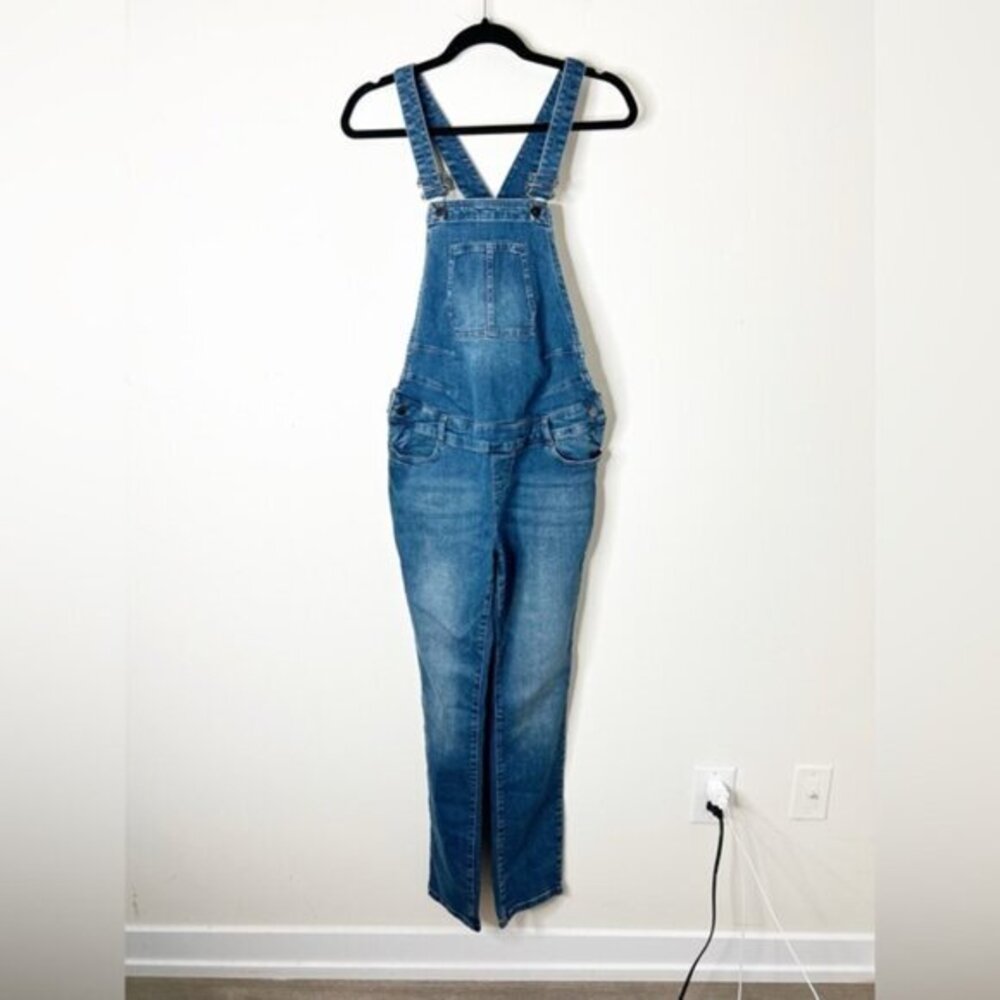 Seraphine Trav Denim Maternity Overalls Dungaree Size 4M Pregnancy Motherhood - Picture 4 of 16